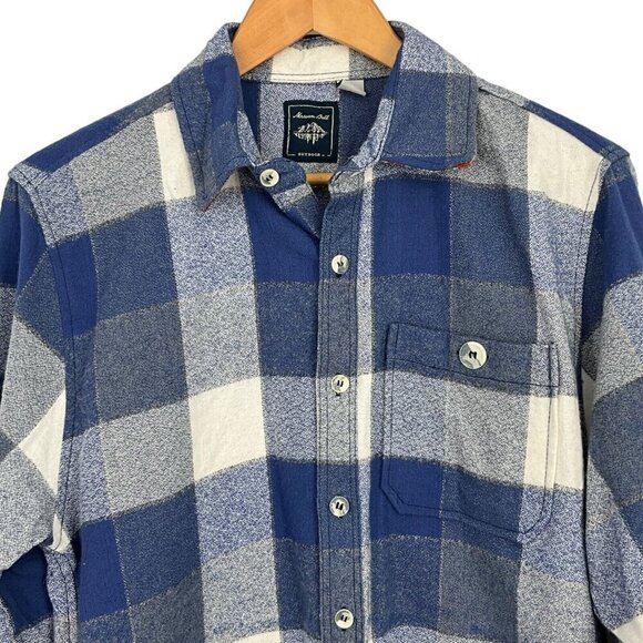 Maroon Bells Mens Campfire Shirt Size S Glacier Blue Check Long Sleeve Outdoor - Picture 7 of 12